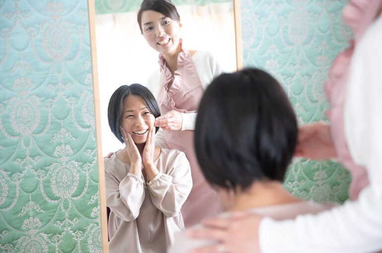 感動している様子
